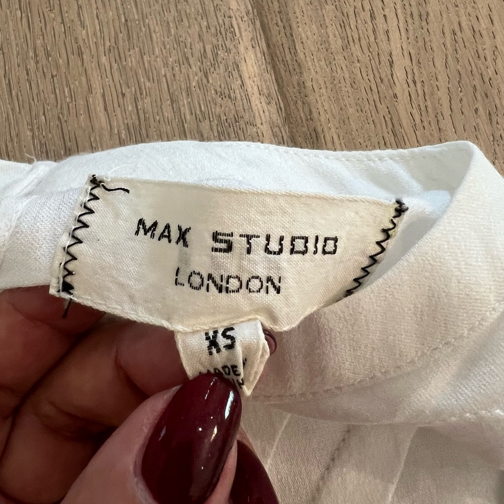Max Studio Ivory Ruffled Blouse - Picture 7 of 8
